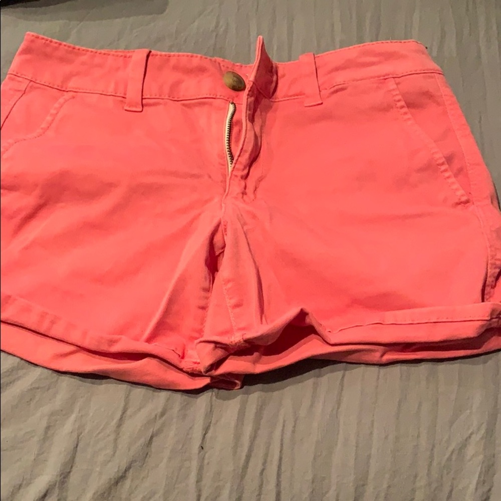 AEO midi pink shorts